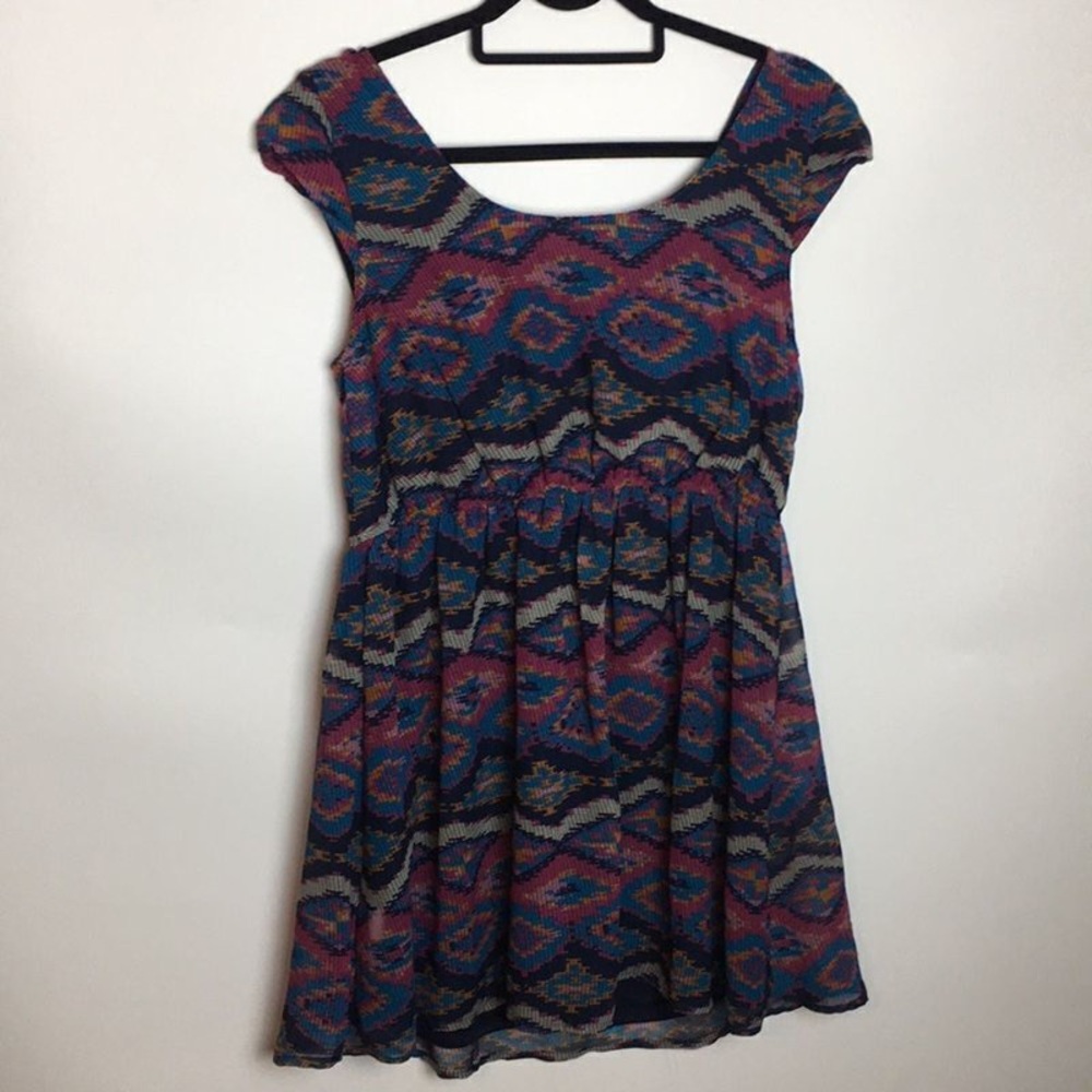 Colorful Geometric Pattern Dress